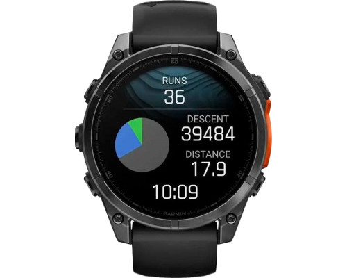 Garmin Fenix 8 47mm AMOLED Slate Gray with Black Silicone Band (010-02904-00/09)