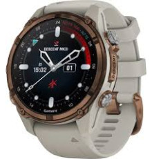 Garmin Descen Mk3i – 43 mm Bronze PVD Titanium with French Gray Silicone Band (010-02753-13/14)