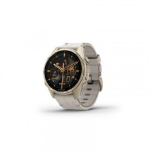Garmin Fenix 8 43mm AMOLED Sapphire Soft Gold with Limestone Leather Band (010-02903-40)