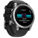 Garmin Fenix E 47mm AMOLED Stainless Steel with Black Silicone Band (010-03025-02/00)