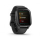 Garmin Venu Sq 2 – Music Edition Slate Aluminum Bezel with Black Case and Silicone Band (010-02700-00/10/80)