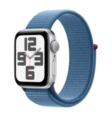 Apple Watch SE 2 GPS 44mm Silver Aluminium Case with Winter Blue Sport Loop (MREF3)