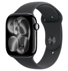 Apple Watch Series 11 GPS 42mm Jet Black Alu. Case w. Black S. Band - S/M (MEQT4)