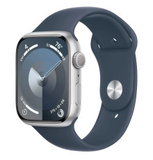 Apple Watch Series 9 GPS + Cellular 41mm Silver Alu. Case w. Storm Blue S. Band - S/M (MRHV3)