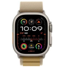 Apple Watch Ultra 2 GPS + Cellular 49mm Natural Titan. Case w. Tan Alpine Loop - Large (MX4H3)