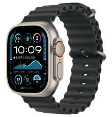 Apple Watch Ultra 2 GPS + Cellular 49mm Natural Titanium Case w. Black Ocean Band (MYT03+MXTL3)