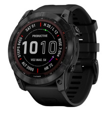 Garmin Fenix 7X Sapphire Solar Carbon Gray DLC Titanium with Black Band (010-02541-10/11/34)