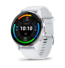 Garmin Venu 3 Silver Stainless Steel Bezel with Whitestone Case and Silicone Band (010-02784-00/50)