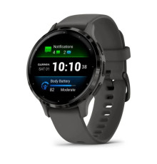 Garmin Venu 3S Slate S. Steel Bezel w. Pebble Gray Case and S. Band (010-02785-00/50)