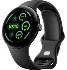 Google Pixel Watch 3 45 mm Wi-Fi Polished Silver Aluminum Case/Porcelain Active Band