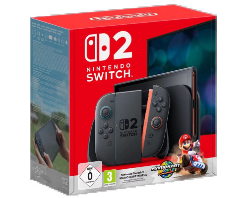 Nintendo Switch 2 Black Mario Kart World Bundle (0045496321529)