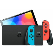 Nintendo Switch OLED with Neon Blue and Neon Red Joy-Con (045496453442)