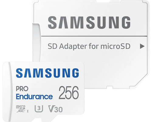 Samsung 256 GB microSDXC Class 10 UHS-I U3 V30 Pro Endurance + SD adapter MB-MJ256KA